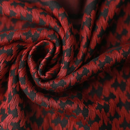 Raymass Premium Black & Red Shemagh Cotton Scarf – Luxury Arabic Keffiyeh for Men & Women