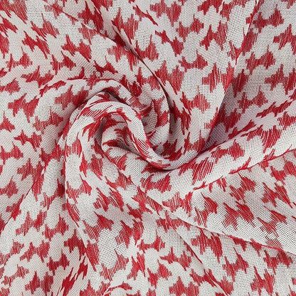Raymass Premium White & Red Shemagh Scarf – 100% Cotton Luxury Arabic Keffiyeh for Men & Women