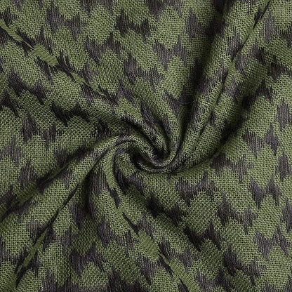 Raymass Premium Olive Green Shemagh Scarf – Luxury Arabic Keffiyeh for Men & Women