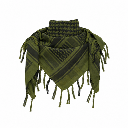 Raymass Premium Olive Green Shemagh Scarf – Luxury Arabic Keffiyeh for Men & Women