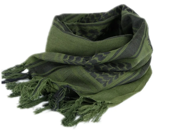 Raymass Premium Olive Green Shemagh Scarf – Luxury Arabic Keffiyeh for Men & Women