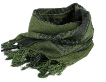 Raymass Premium Olive Green Shemagh Scarf – Luxury Arabic Keffiyeh for Men & Women